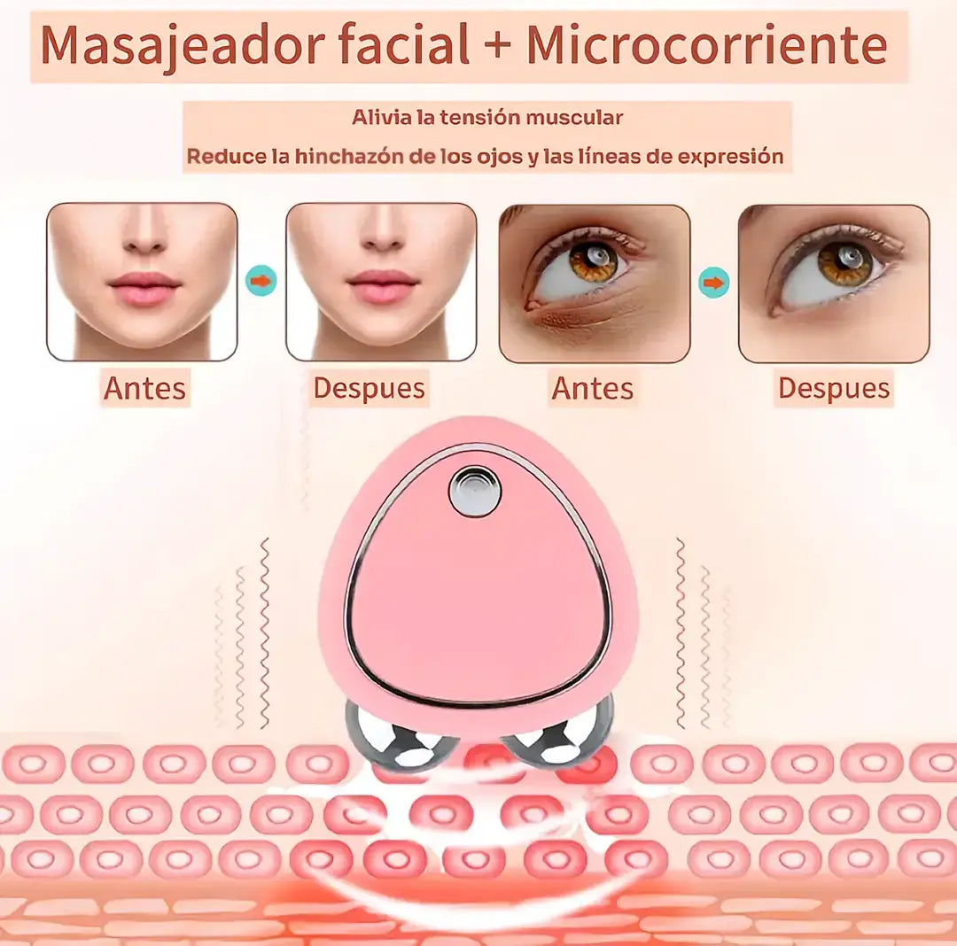 Ya no más ocultar tu piel: es momento de lucirla firme y luminosa con Masajeador facial con microcorriente
